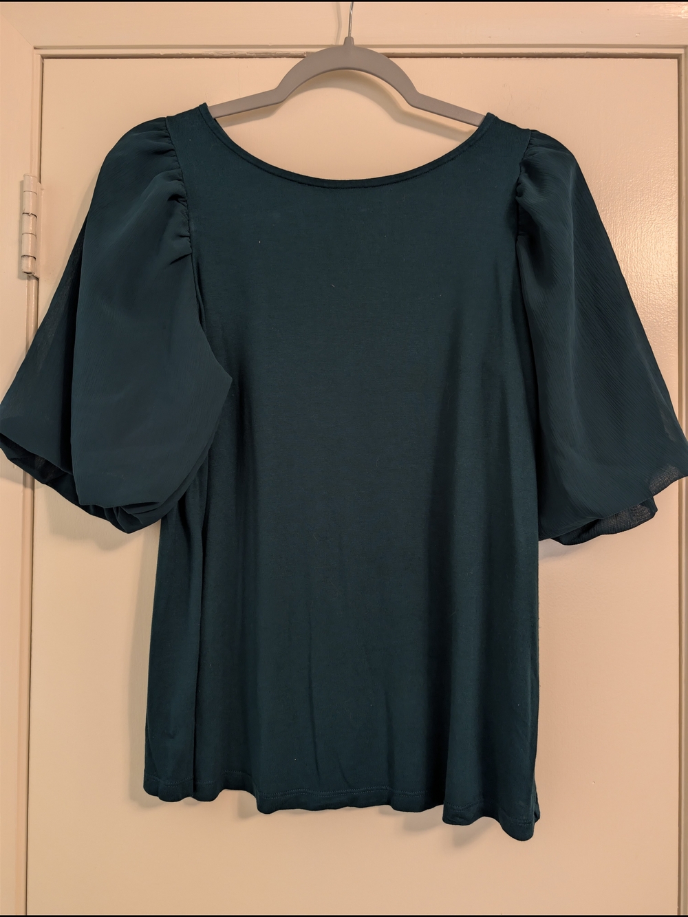 Banana Republic Women's Short Sleeve Blouse - Deep Teal - Size Small